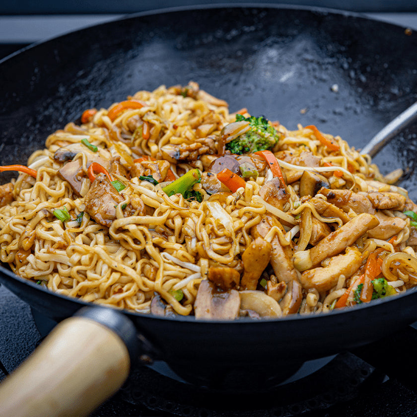 Hot Wok Fonduepfanne HW3731 – Ø 35 cm, Karbonstahl, Teflonbeschichtet, Schwarz