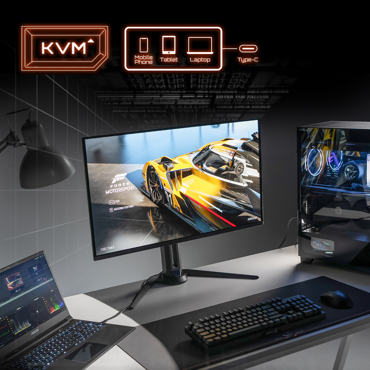 GIGABYTE AORUS FO32U – 31,5", 3840 × 2160 (4K), OLED, 165 Hz, USB-C 18 W, DisplayHDR True Black 400