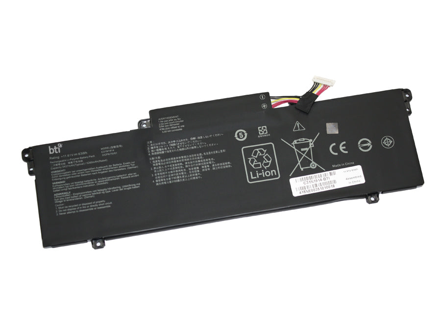 BTI Notebook-Akku – für Dell – 63 Wh, 11,61 V – Schwarz