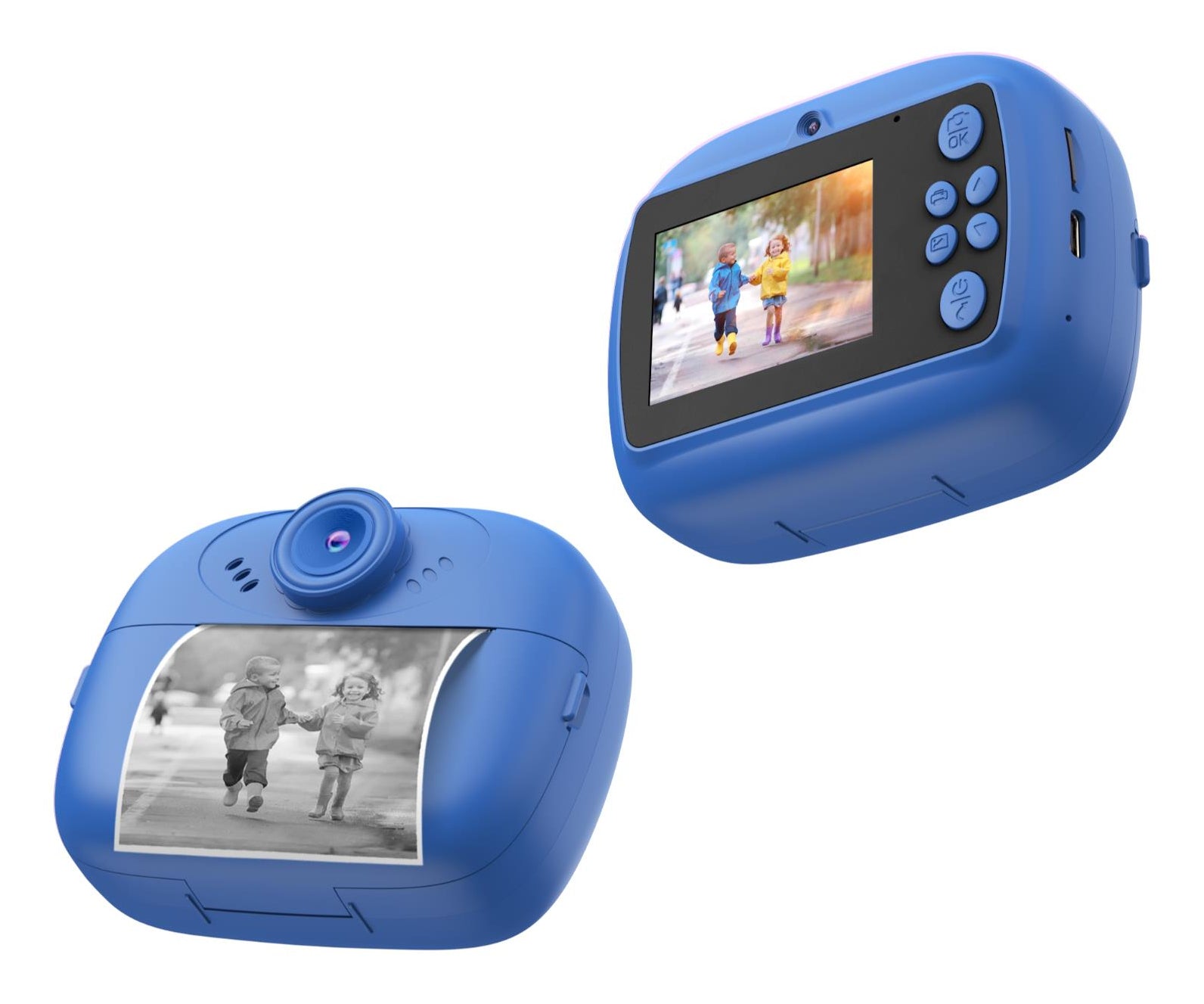 Celly KIDSCAMPRINT – Kompaktkamera, USB-C, 1300 mAh Akku, Blau