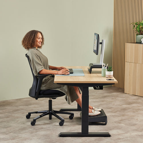 Fellowes Breyta Plus+ – Vertikale Maus – Kabellos (Bluetooth), Linkshändig, Schwarz