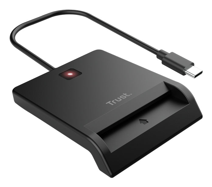 Trust Primo – Smartcard-Leser – USB Typ-A, USB Typ-C, Schwarz