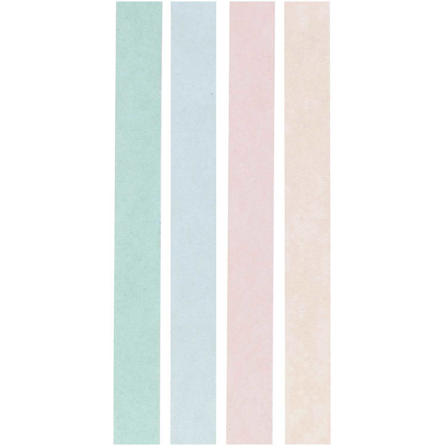 Rico Design Washi Tape – 15 mm × 5 m, mehrfarbig, Papier, Glitzer, wiederablösbar, 4 Rollen