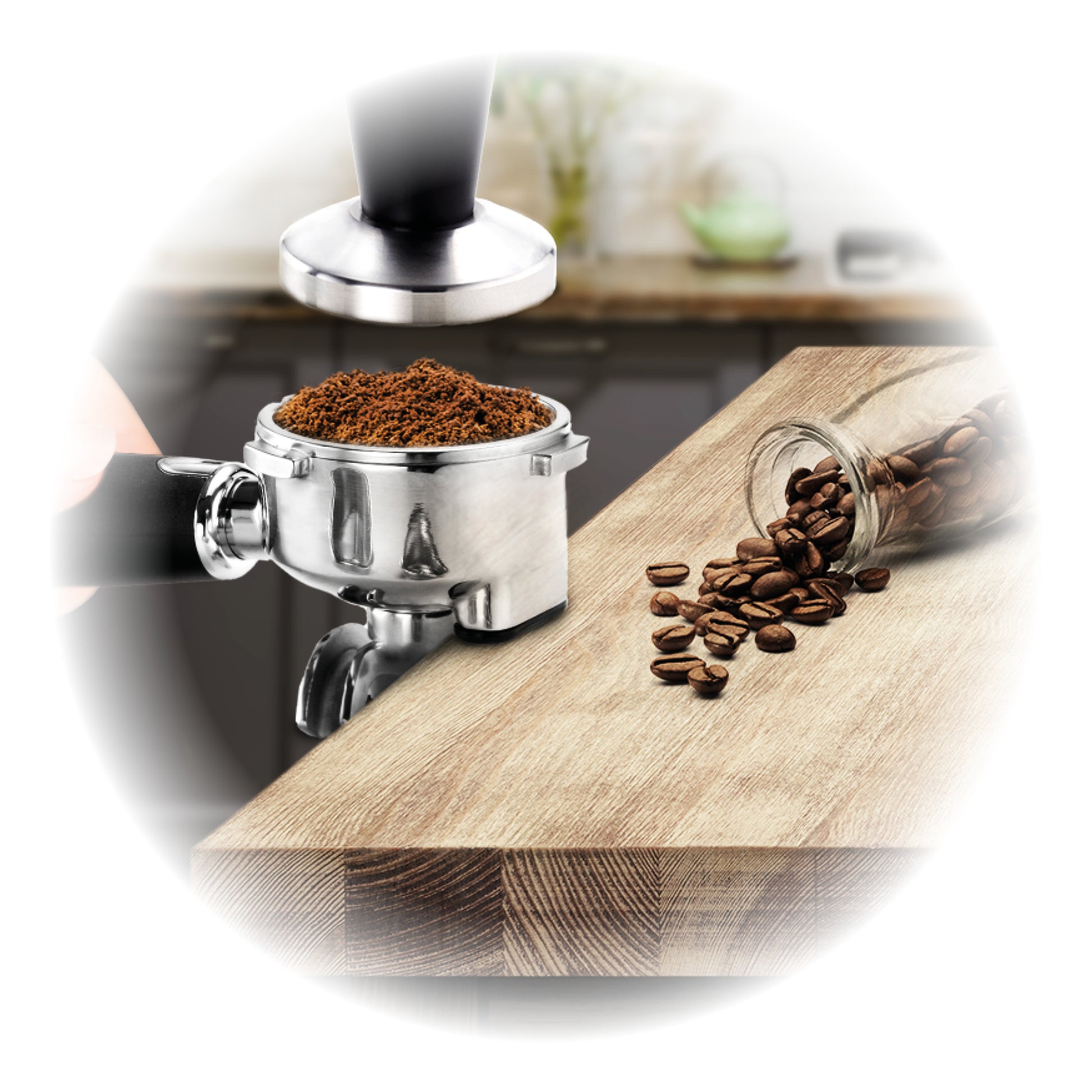 Trisa Barista Plus Espressomaschine (Siebträger) – 20 bar, 2,7 l, Milchschaumdüse, Grau, 28 × 41 × 32,5 cm