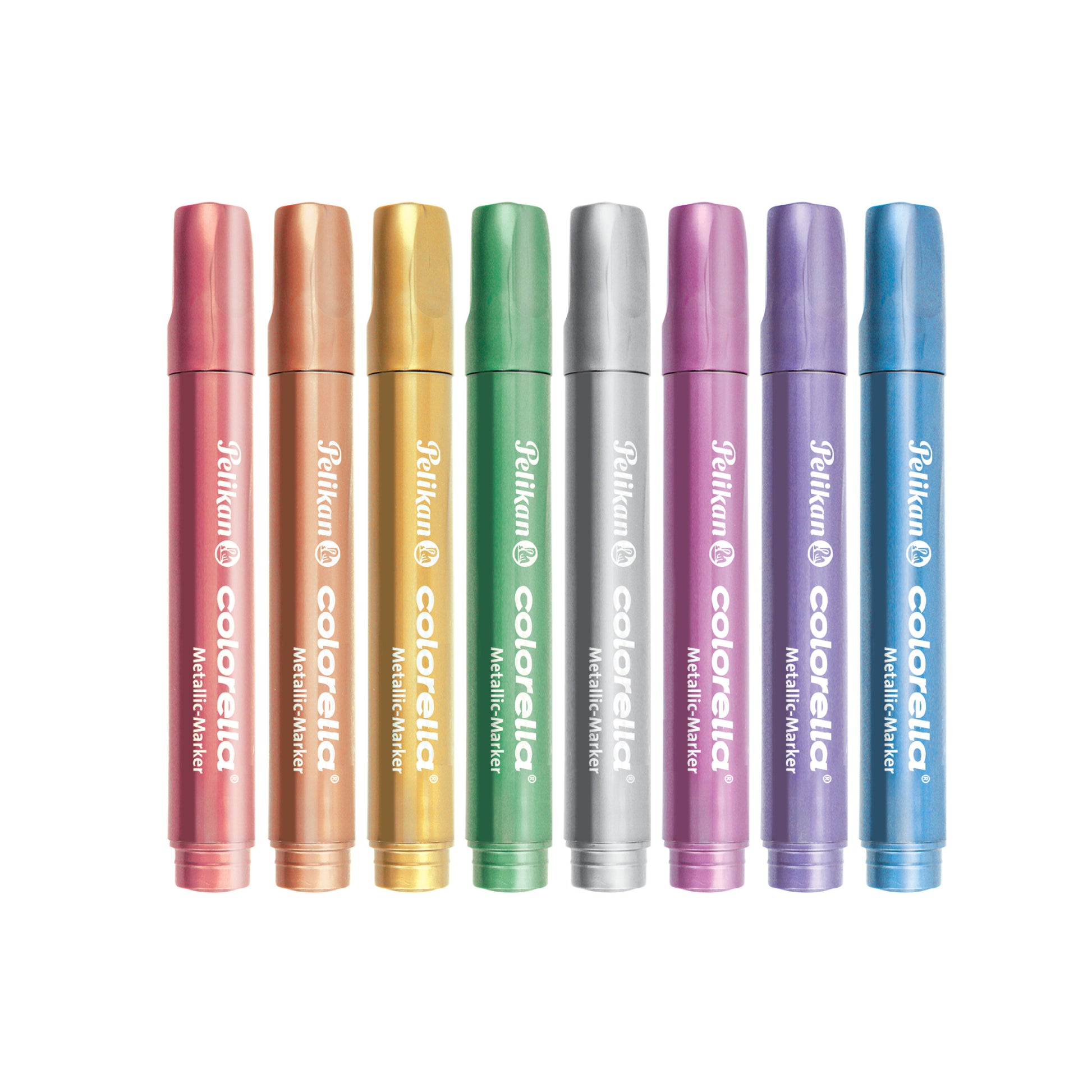 Pelikan Colorella Metallic Filzstifte – Rundspitze, Auswaschbar, 8 Farben