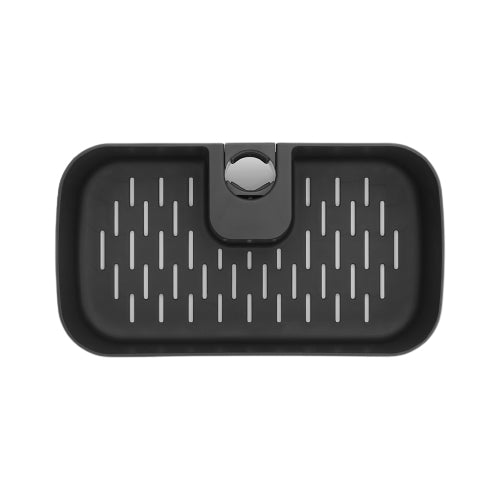 Brabantia Seifenhalter (Wand) – Kunststoff, Klemmen, 24,4×24,4×7,5 cm, Schwarz