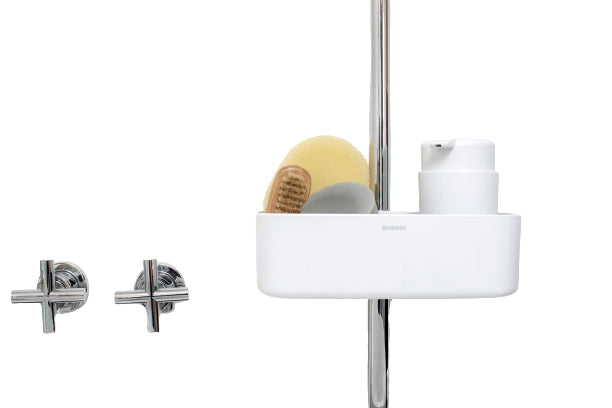 Brabantia Aufbewahrungsbox (Bad) ReNew – 13,3×24,4×7,5 cm, Kunststoff, Weiss