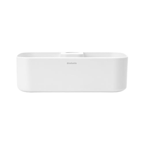 Brabantia Aufbewahrungsbox (Bad) ReNew – 13,3×24,4×7,5 cm, Kunststoff, Weiss