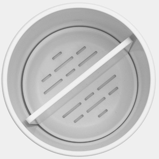 Brabantia Zahnbürstenhalter ReNew – 7,6×7,6×11 cm, Kunststoff, Weiss