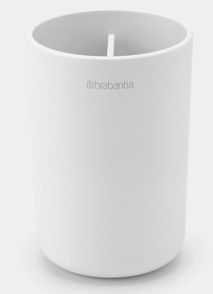 Brabantia Zahnbürstenhalter ReNew – 7,6×7,6×11 cm, Kunststoff, Weiss