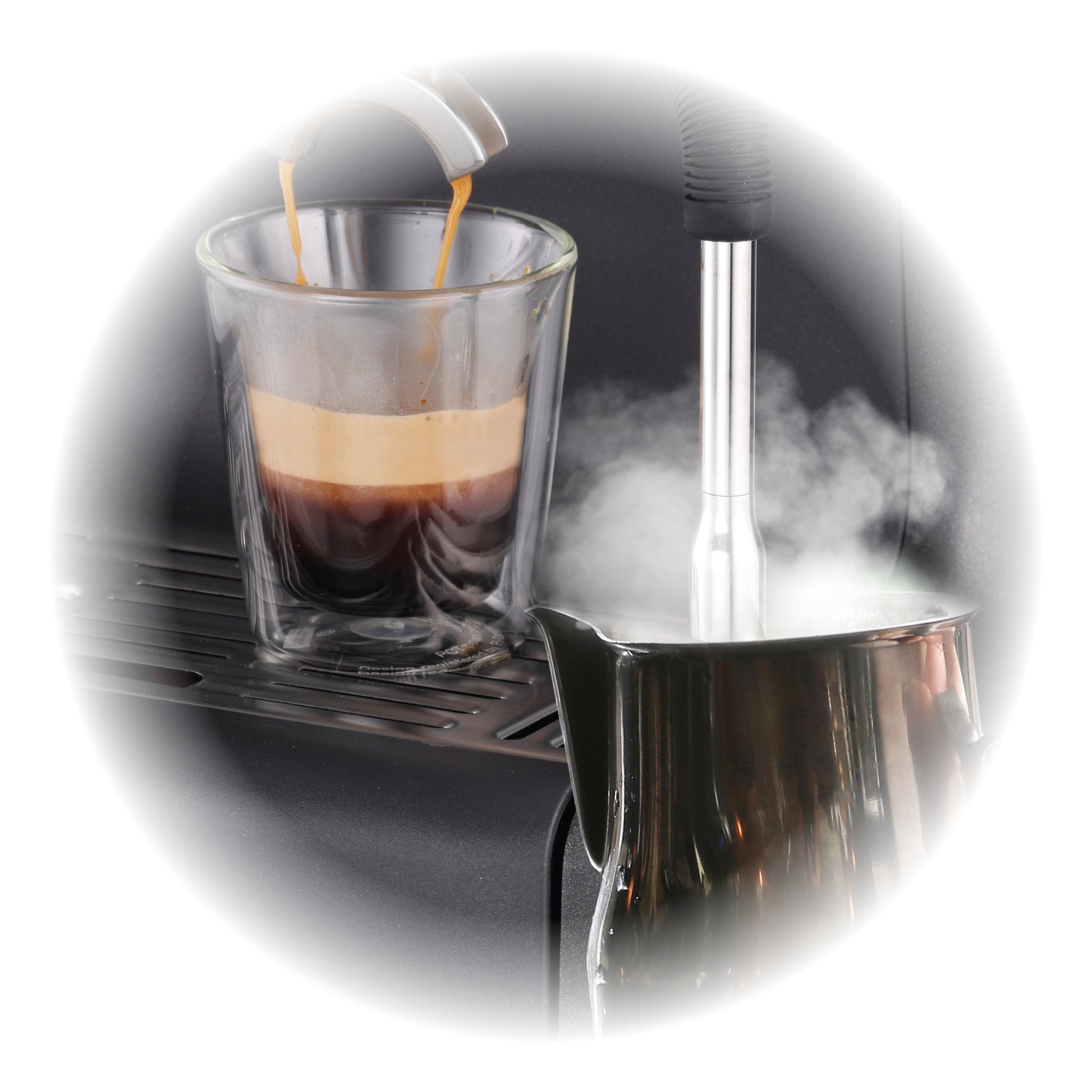 Trisa Barista Plus Espressomaschine (Siebträger) – 20 bar, 2,7 l, Milchschaumdüse, 28,0 × 41,0 × 32,5 cm