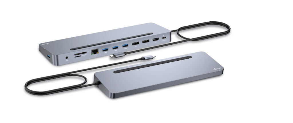 i-tec Dockingstation – USB-C, 2× DP, HDMI, 4× USB-A, 100 W PD, GbE, für Windows/Mac/ChromeOS