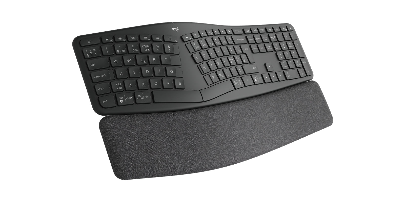 Logitech ERGO K860 – Tastatur, FR-Layout (FR), ergonomisch, Dunkelgrau