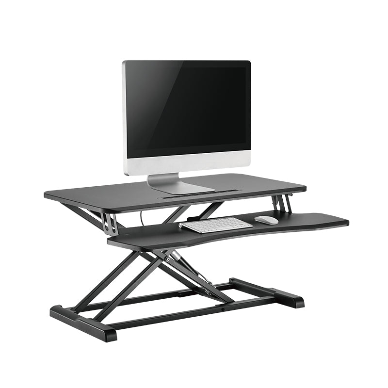 LogiLink EO0033 – Schreibtischaufsatz, 80 × 61,5 cm, höhenverstellbar, Gasfeder, für 1 Monitor, schwarz