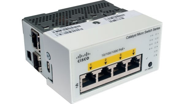 Cisco CMICR-4PC – Managed L2 Switch – 4× 1G, 1× SFP, PoE