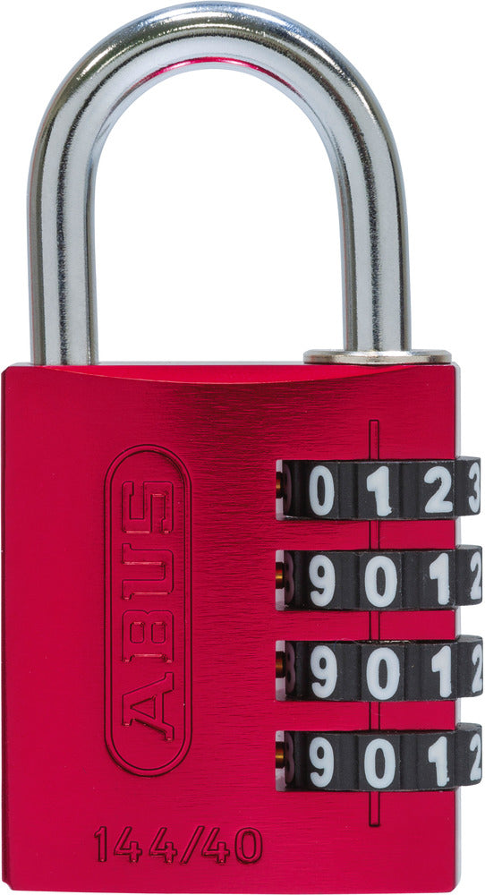 ABUS Kombinationsschloss – 4-stellig, Aluminium, Aussen, Rot