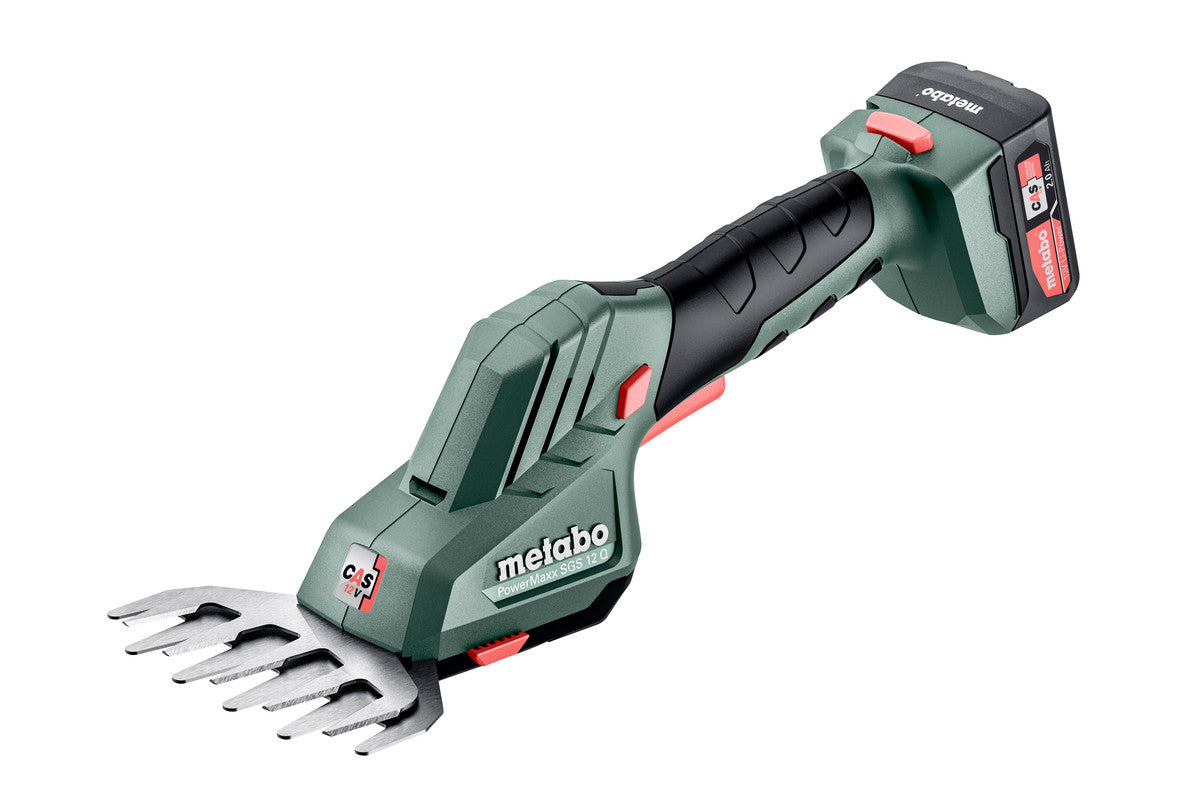 Metabo PowerMaxx SGS 12 Q Akku-Strauchschere – 12 V – Schnittbreite 115 mm – 2×2,0 Ah & Ladegerät