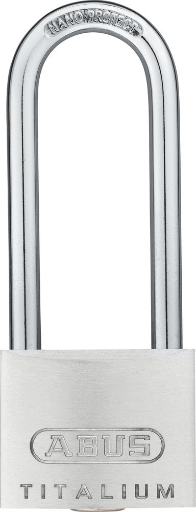 ABUS 64TI/40HB63 Mechanisches Vorhängeschloss – Aluminium, Bügel H×B 63×22 mm, Sicherheitsstufe 5, Aussen