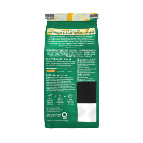 Starbucks Blonde Espresso – Kaffeebohnen – Espresso, 100% Arabica, hell, 1,8 kg