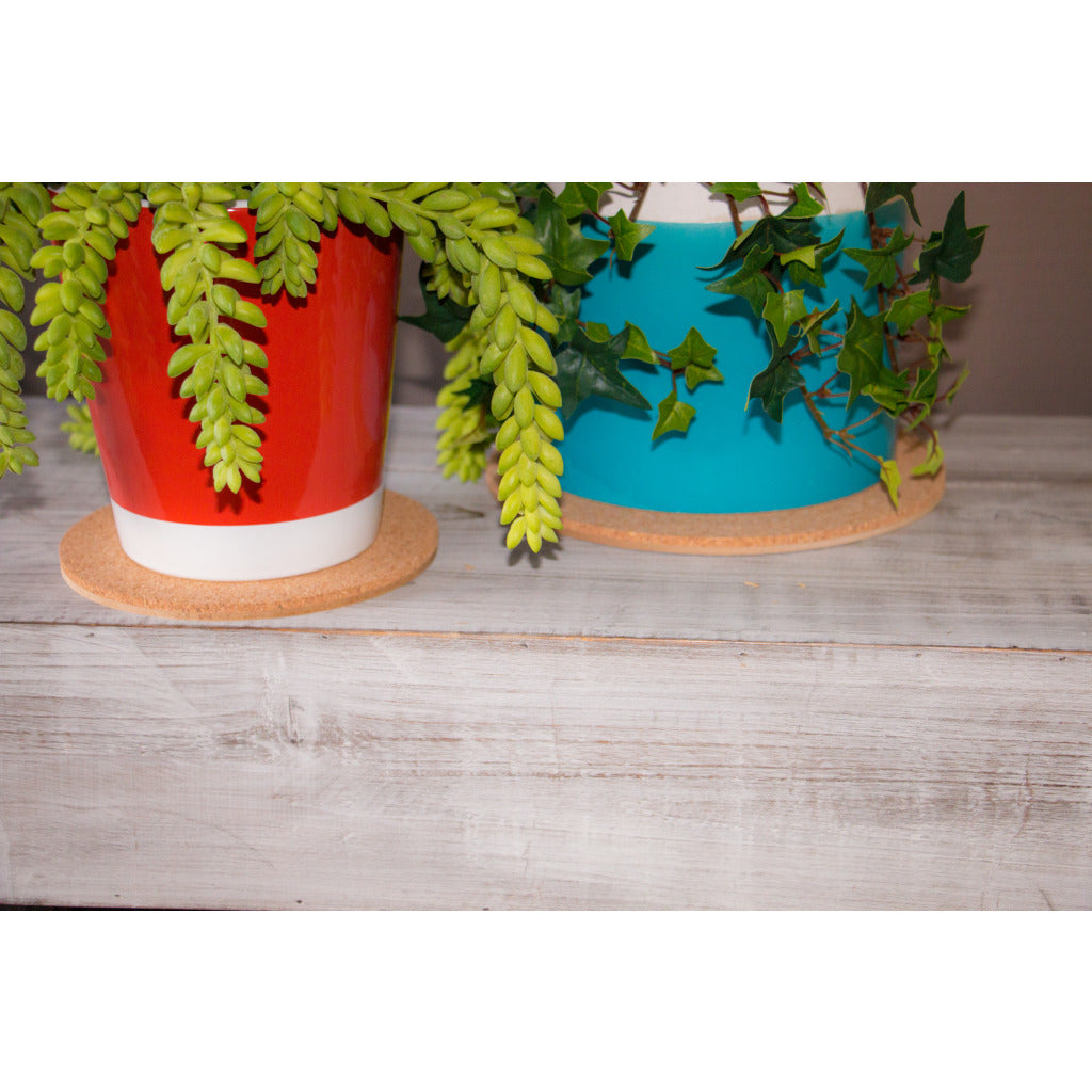 Colibri Blumenkübeluntersetzer – Ø 15 × 0,7 cm – Kork, Braun