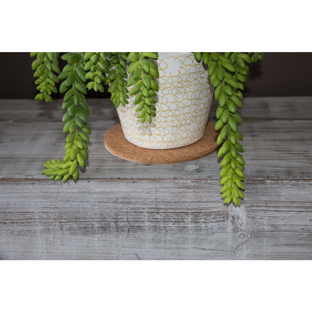 Colibri Blumenkübeluntersetzer – Ø 15 × 0,7 cm – Kork, Braun