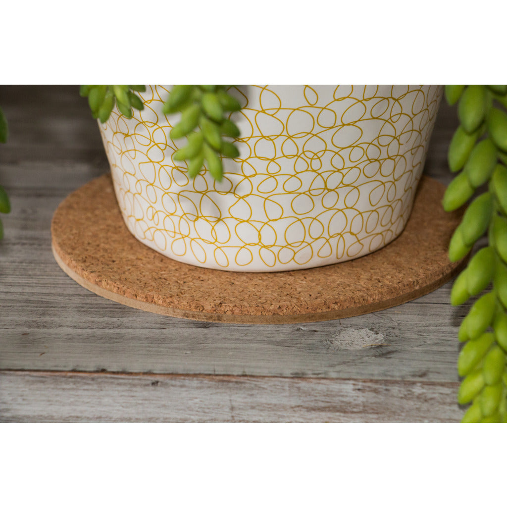 Colibri Blumenkübeluntersetzer – Ø 15 × 0,7 cm – Kork, Braun