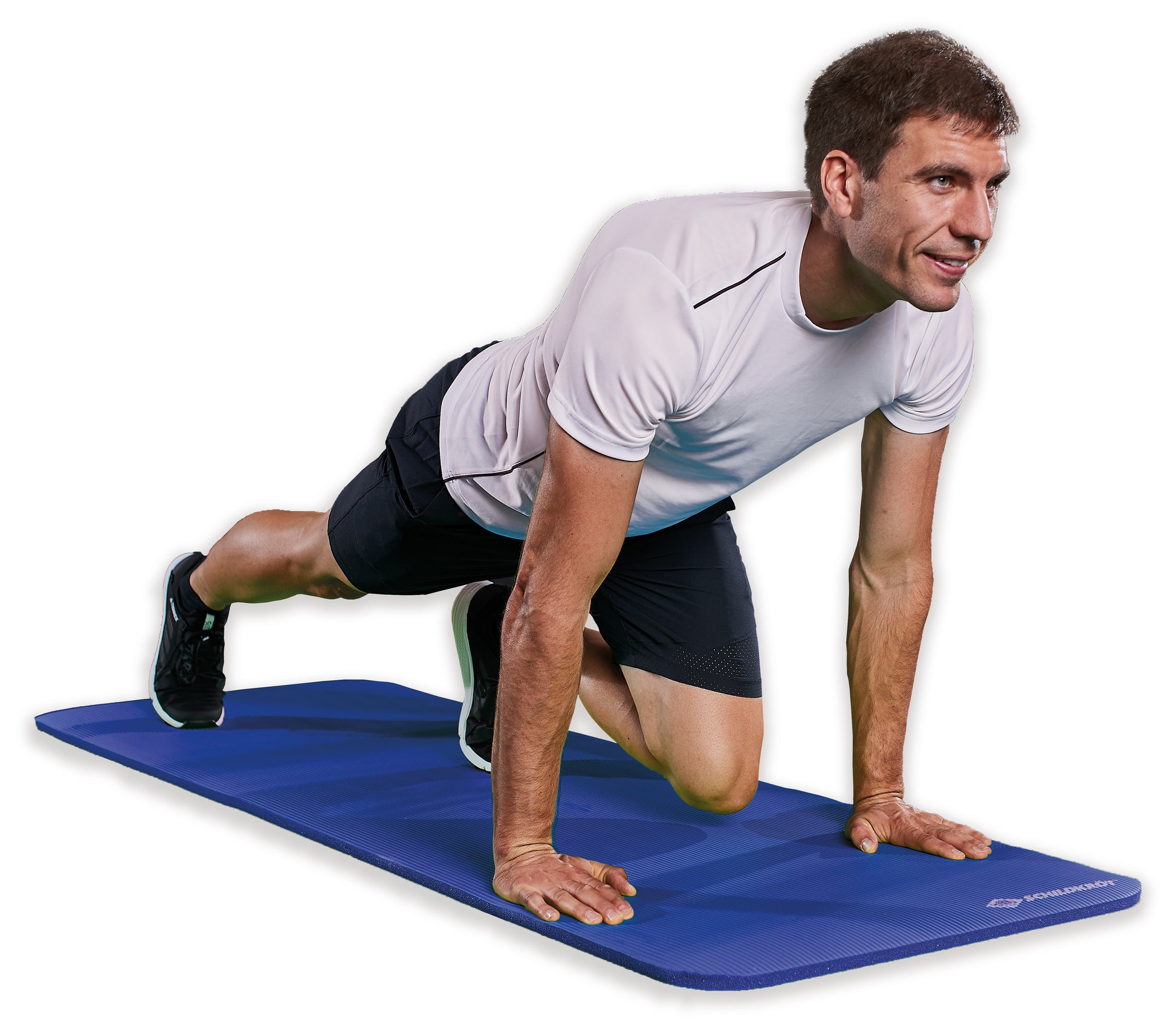 Schildkröt Fitness Fitnessmatte – Gummi, rutschfest, waschbar – 80 × 195 × 1,5 cm – Blau