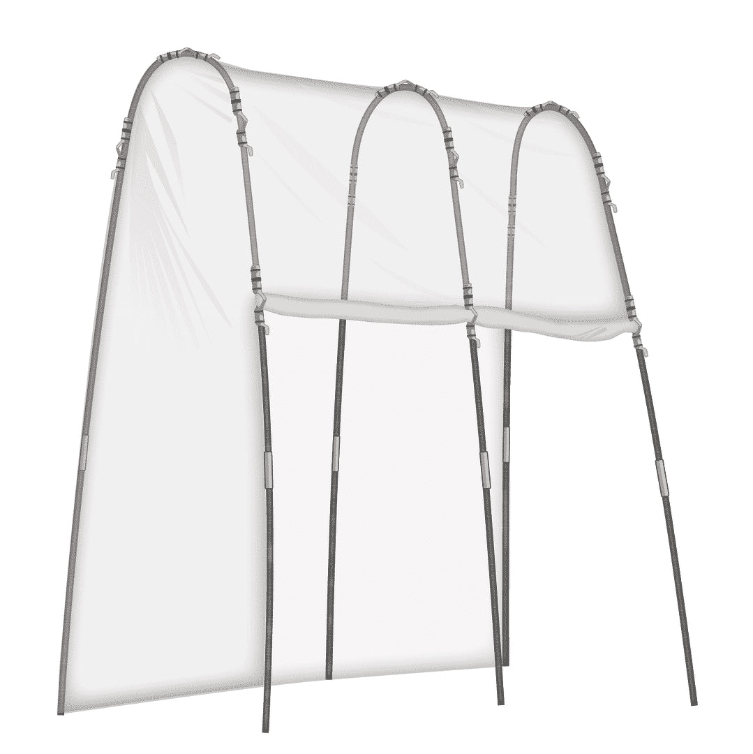 Windhager Tomaten-Folientunnel-Set – 27 × 200 × 270 cm, Folie, Transparent
