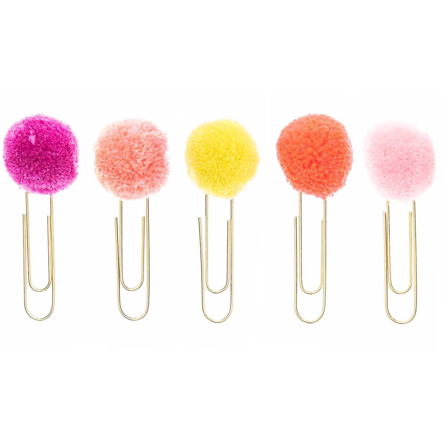 Rico Design Pompon Büroklammern 40 mm – mehrfarbig – 5 Stk.