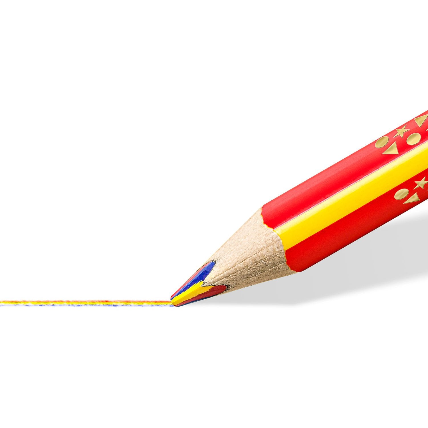 Staedtler Mehrfarbenstift Noris Jumbo – 3 Farben, Ø 4 mm, dreikantig, FSC/PEFC