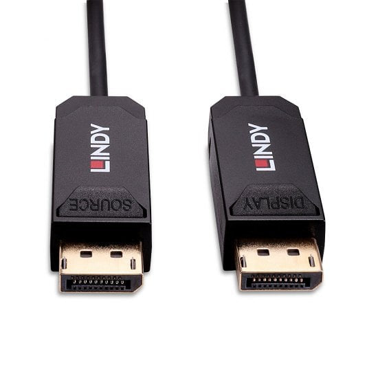 Lindy DisplayPort 2.0 Kabel – 30 m, rund, schwarz