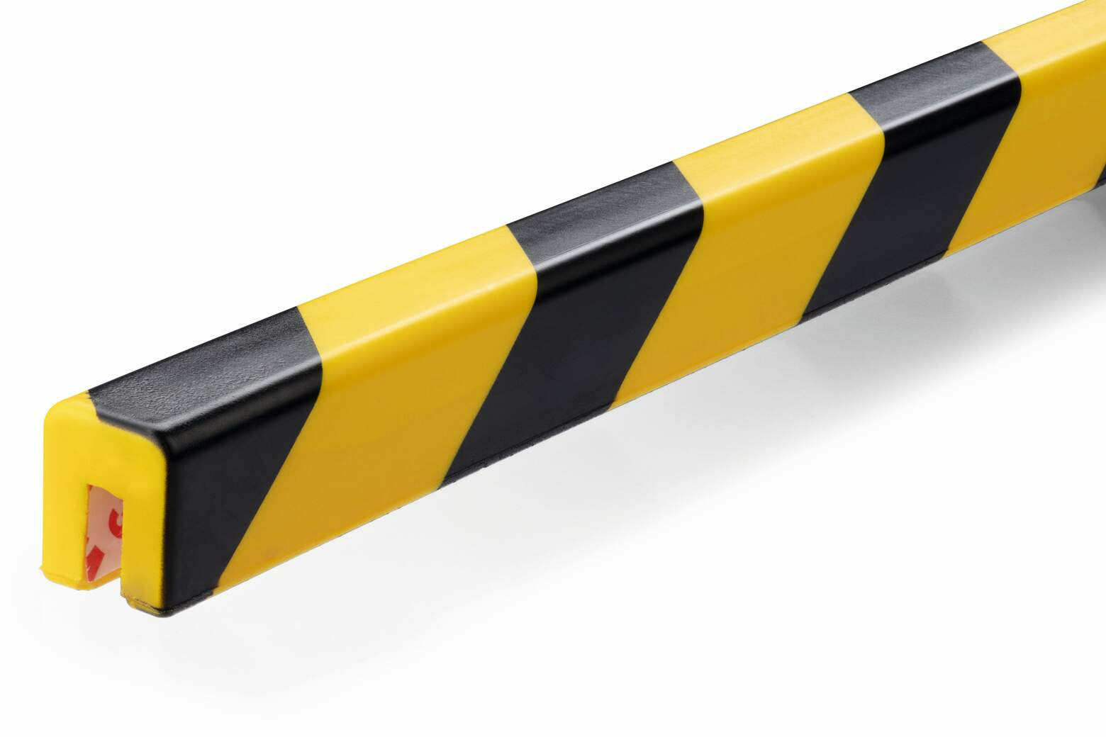 Durable Kantenschutzprofil E8 – 25 mm × 1 m, Polyurethan (PU), Schwarz/Gelb, selbstklebend, 5 Stk.