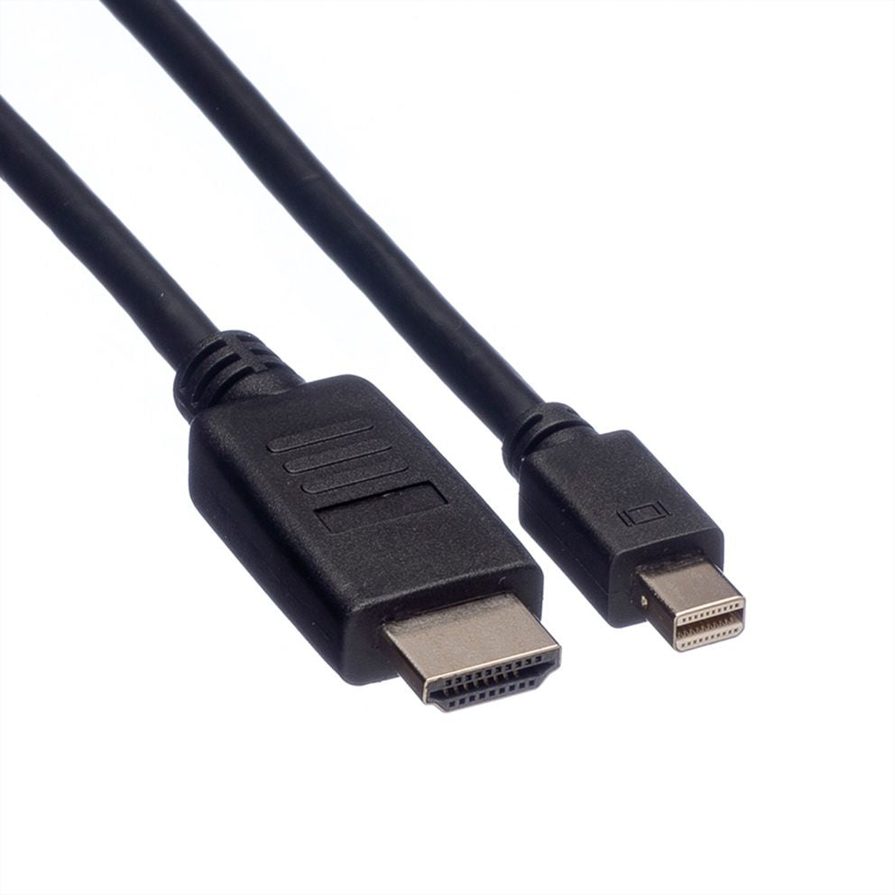 ROLINE Mini DisplayPort auf HDMI Kabel DP 1.1 1080p 60 Hz – 4,5 m – für Geräte mit HDMI-Port