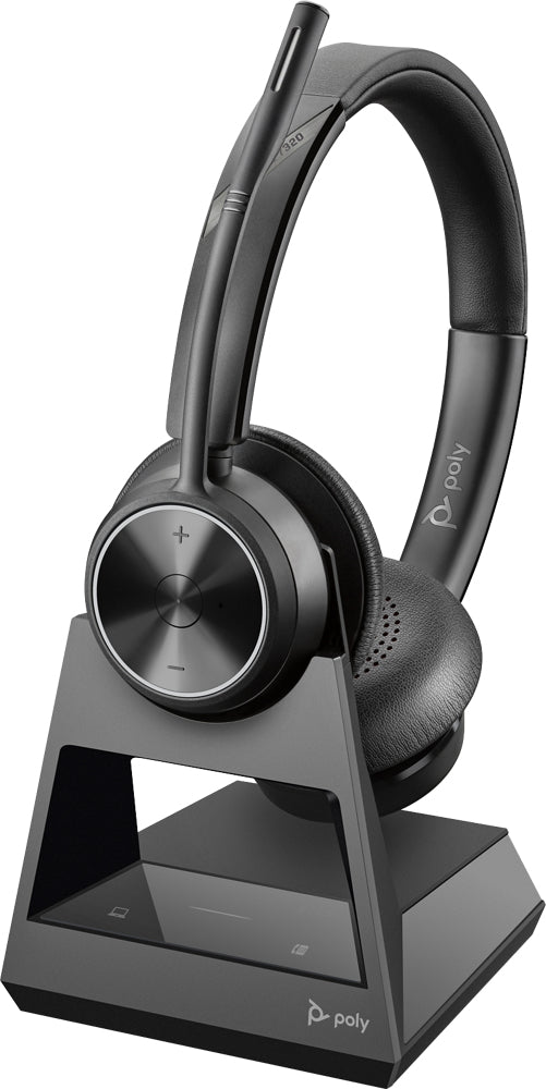 Poly 00 – Duo Headset – DECT – mit Geräuschunterdrückung – Schwarz – bis 13 h
