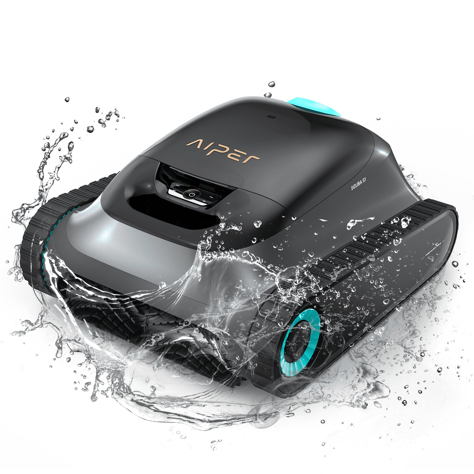Aiper Roboter-Pool-Reiniger Scuba S1 – bis 150 m² – Akku – schwarz/blau/grau – für Überirdische Pools