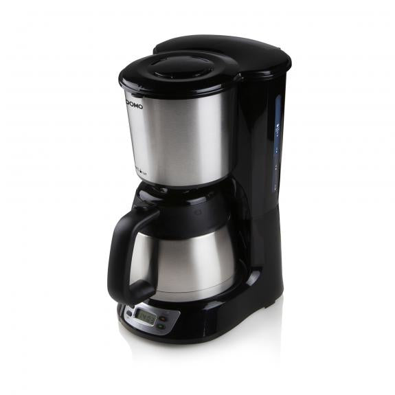 Domo DO709K Filterkaffeemaschine – 8 Tassen, 1 l, Karaffe, Schwarz/Edelstahl