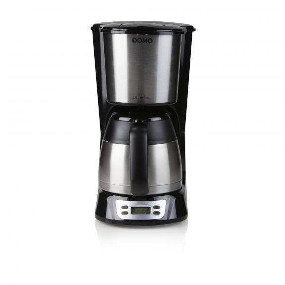 Domo DO709K Filterkaffeemaschine – 8 Tassen, 1 l, Karaffe, Schwarz/Edelstahl