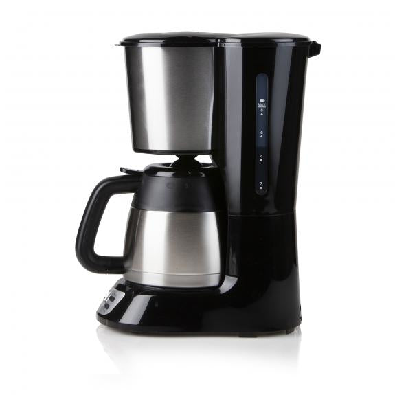 Domo DO709K Filterkaffeemaschine – 8 Tassen, 1 l, Karaffe, Schwarz/Edelstahl