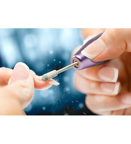 Rio Elektrischer Nagelpolierer – USB-betrieben, 20000 U/min – 11 Aufsätze – Violett – Aluminium