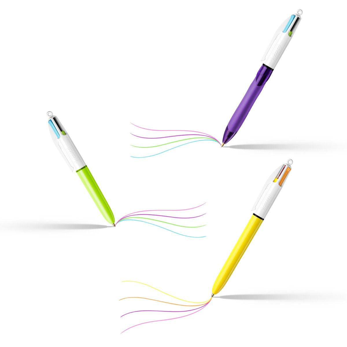 BIC 4 Farben Multifunktionskugelschreiber – 4 Farben, Druck, Metall, nachfüllbar, 6er Pack