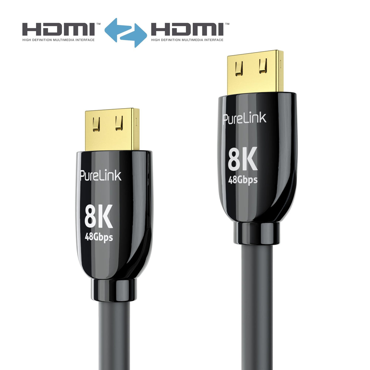 PureLink HDMI Kabel (A–A, M–M) HDMI 2.1 8K 60 Hz – 0,5 m – ARC, Ethernet