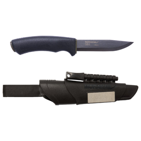 Morakniv Bushcraft Survival BlackBlade C – Survivalmesser 109 mm, Karbonstahl, TPE-Griff, inkl. Scheide