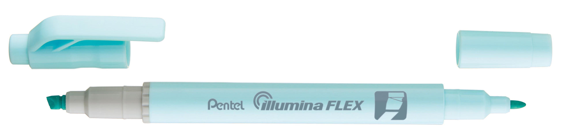 Pentel Illumina Flex Textmarker Dual-Tip Hellblau – Keilspitze, Feinspitze