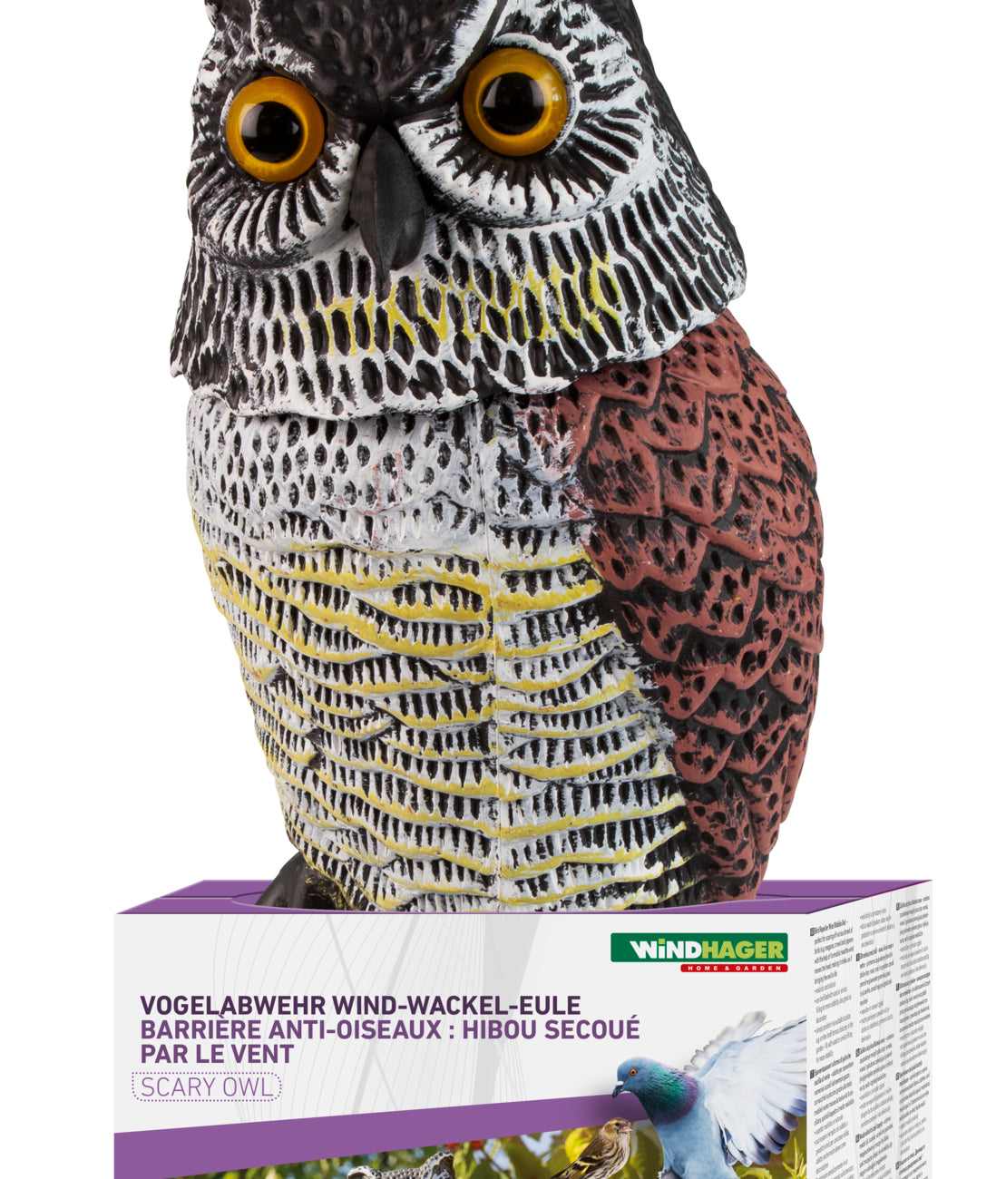Windhager Vogelabwehr – 15 × 40 cm – Braun – Kunststoff – Für Vögel und Tauben