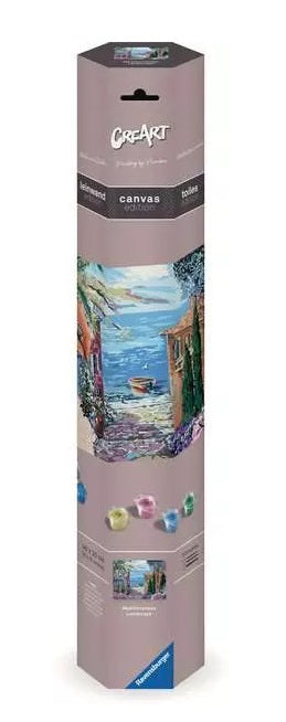 Ravensburger CreArt – Malen-nach-Zahlen-Set – Mediterrane Landschaft – ab 14 Jahren