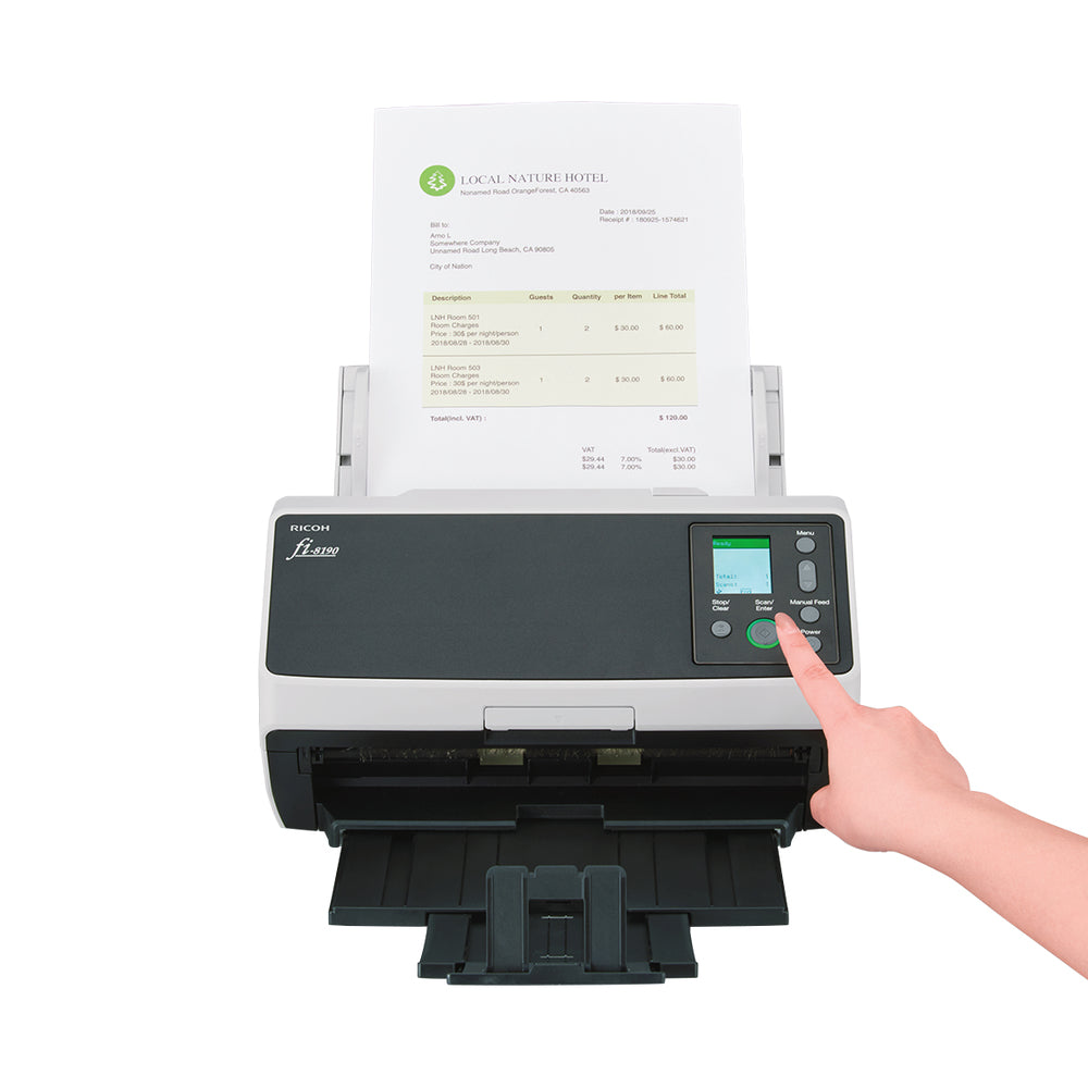 Ricoh fi-8190 – A4, 600 × 600 dpi, ADF + Scanner mit manueller Zuführung