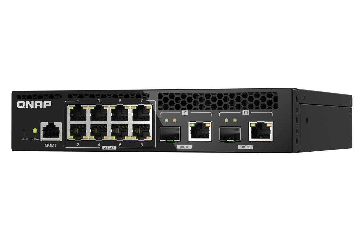 QNAP QSW-M2108R-2C – Managed Switch – 8×2.5G, 2×SFP+, L2, PoE