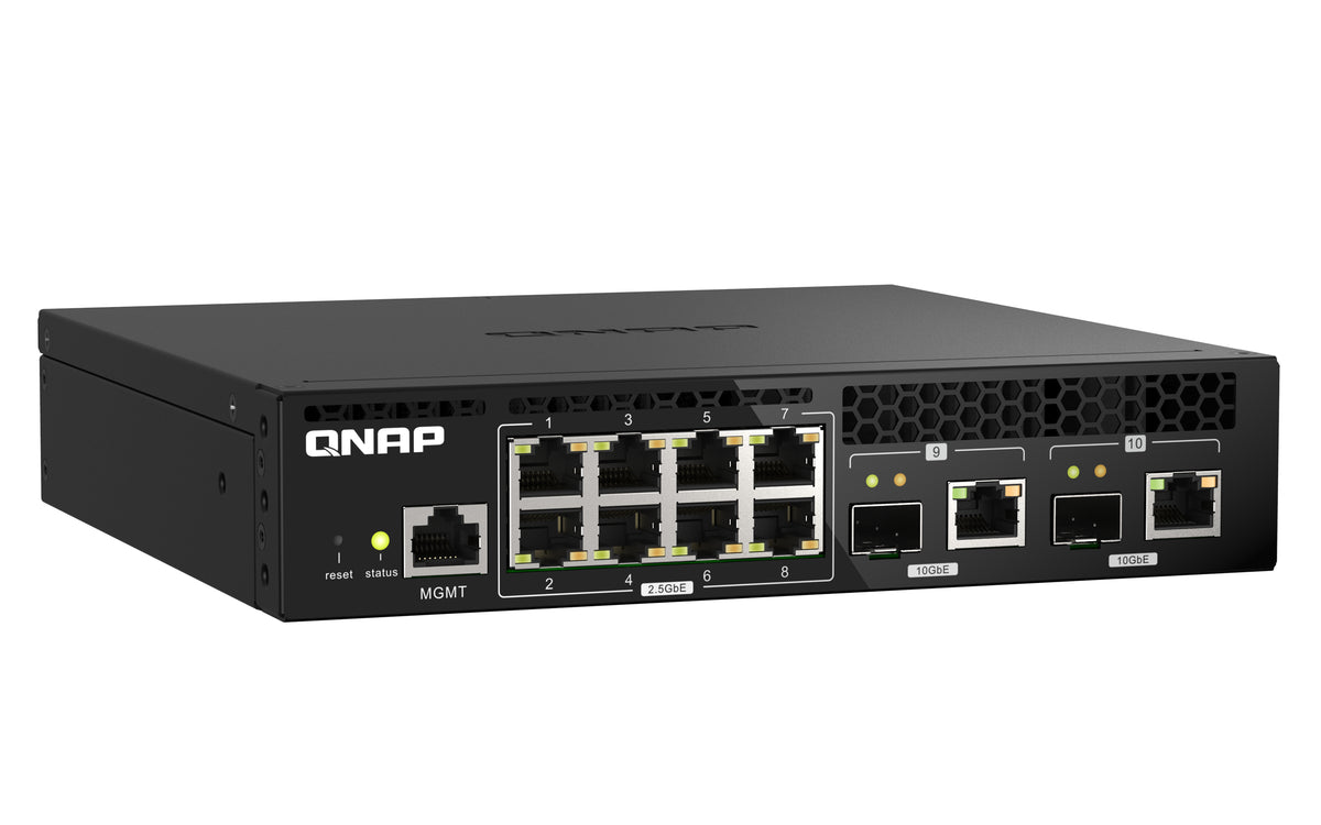 QNAP QSW-M2108R-2C – Managed Switch – 8×2.5G, 2×SFP+, L2, PoE