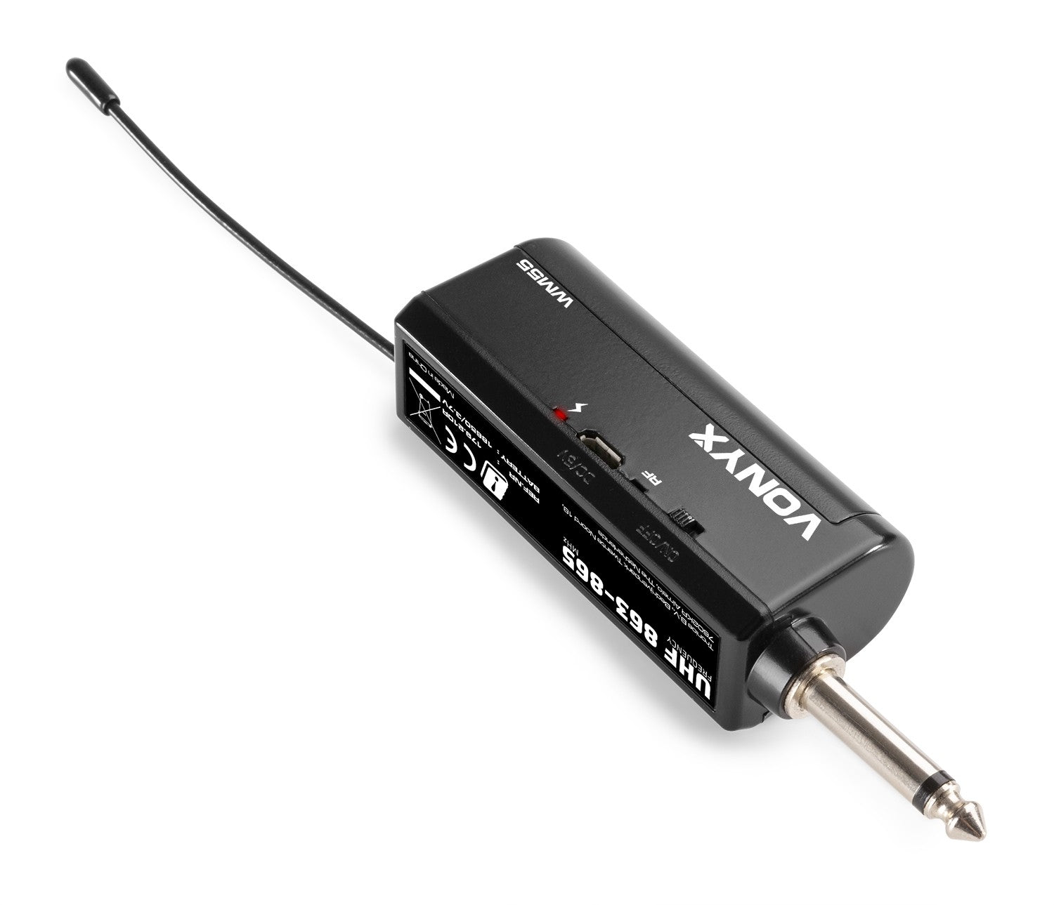 Vonyx WM55 Studio-Mikrofon – 6,35 mm Klinke, Kabellos, Niere, 40–18'000 Hz, Schwarz/Grau