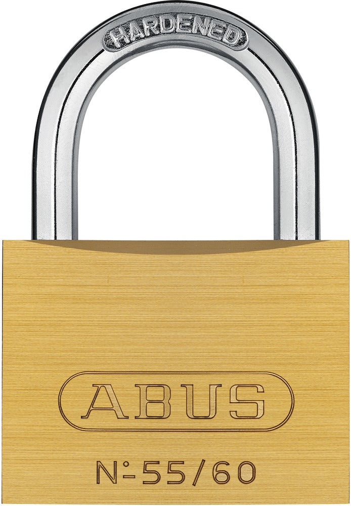 ABUS 55/40 VS. Mechanisches Vorhängeschloss – Messing, Bügel 22×21 mm, Ø6,5 mm, Sicherheitsstufe 4, Aussen